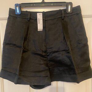 NWT J Crew Black Satin Shorts_Size 6